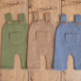 Newborn Knitted Outfits with Matched Small Doll, Newborn Overalls Photography, Newborn Photography Props, Newborn Boy Coming Home Outfit