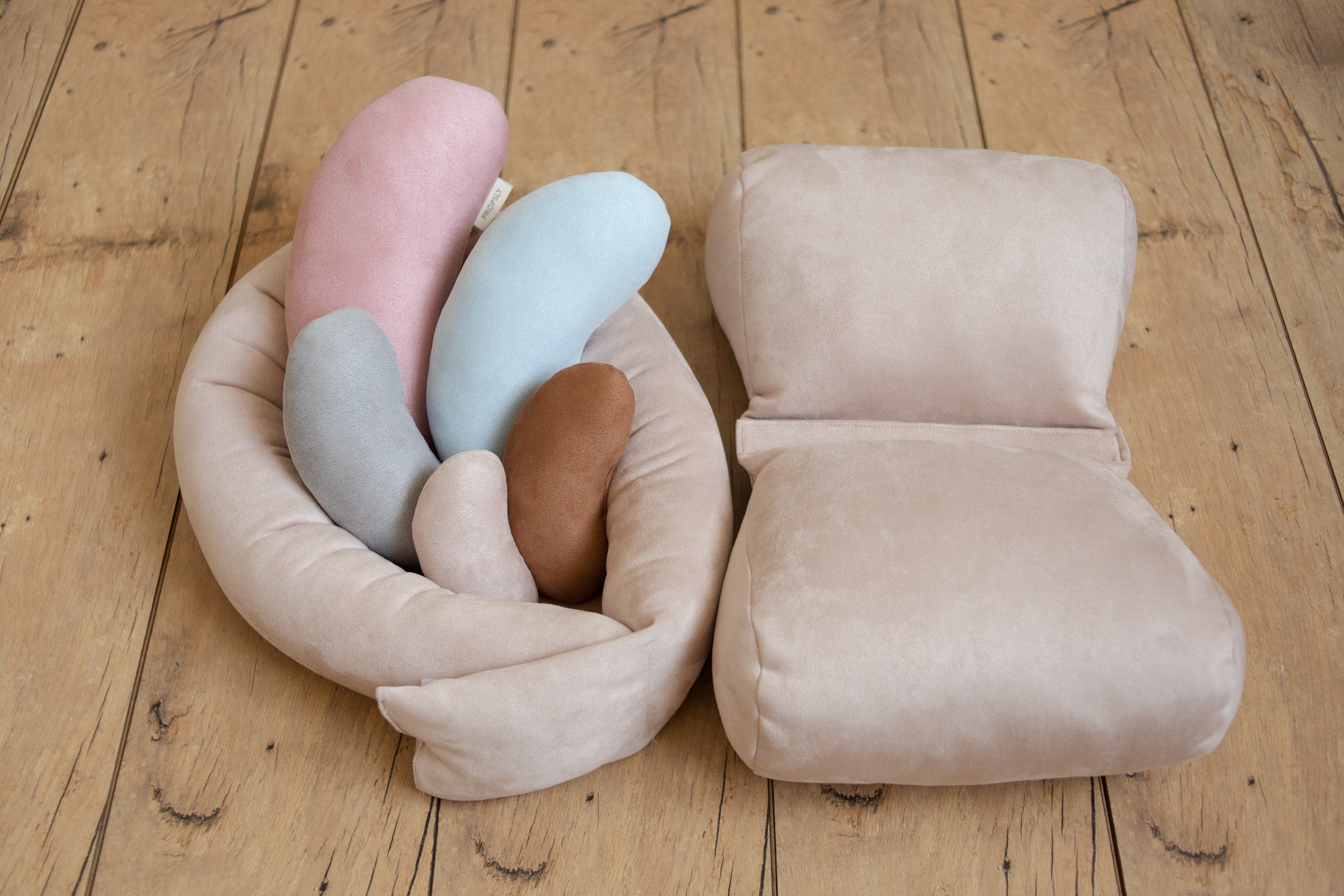 Newborn FILLED Posing Sausage Pillow, Newborn Doughnut Poser, Newborn Posing Pod, Newborn Photography Props, Newborn Posing Pillow Props