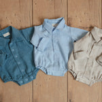 Baby Boy Linen Shirt, Baby Linen Outfit for Boy, Linen Unisex Baby Clothing, Newborn Boy Coming Home outfit, Newborn Photography Outfit Boy