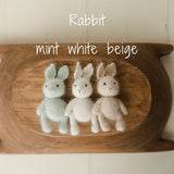 Newborn Knitted Bear Photography Props, Newborn Knit Rabbit Toy, Baby Bear Crochet Toy,Newborn Photography Prop, Knit Newborn Teddy Bear Toy