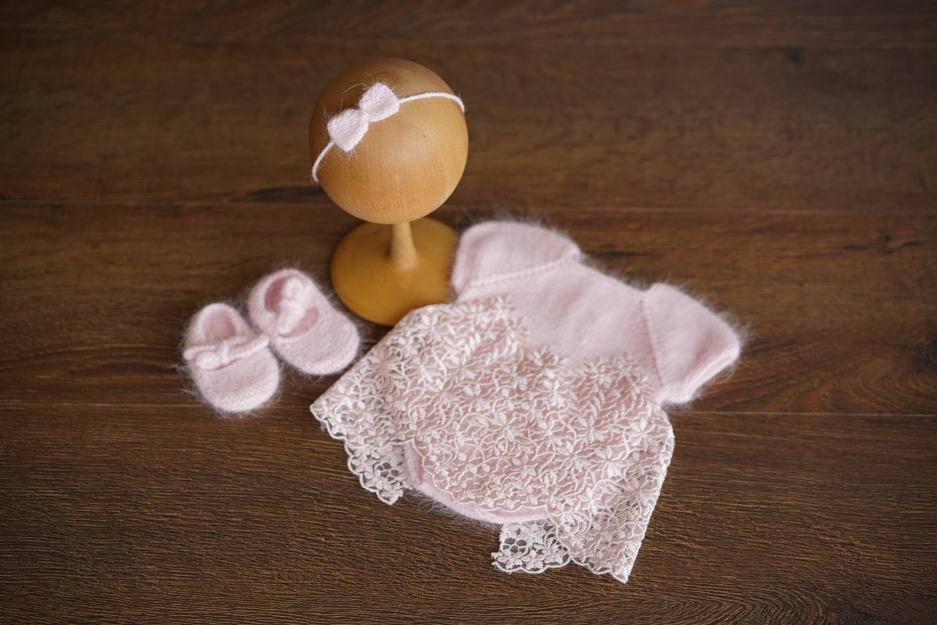 Newborn Knitted Dress for Girl with Headband, Newborn Photography Props, Newborn Knitted Outfit Girl, Newborn Girl Coming Home Outfit