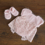 Newborn Knitted Dress for Girl with Headband, Newborn Photography Props, Newborn Knitted Outfit Girl, Newborn Girl Coming Home Outfit