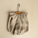 Baby Girl Linen Romper with Newborn Posing Pillow, Linen Baby Romper, Newborn Girl Coming Home outfit, Newborn Photography Outfit Girl