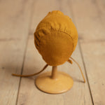 Baby Girl Linen Bonnet, Baby Linen Outfit for Girl, Girl Linen Ruffle Bonnet, Newborn Girl Coming Home outfit, Newborn Photography Outfit