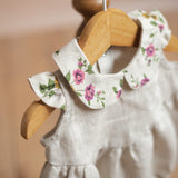 Baby Linen Sets, Baby Girl Linen Romper, Baby Linen Apparel, Linen Boho Dress, Newborn Girl Coming Home outfit, Newborn Photography Outfit