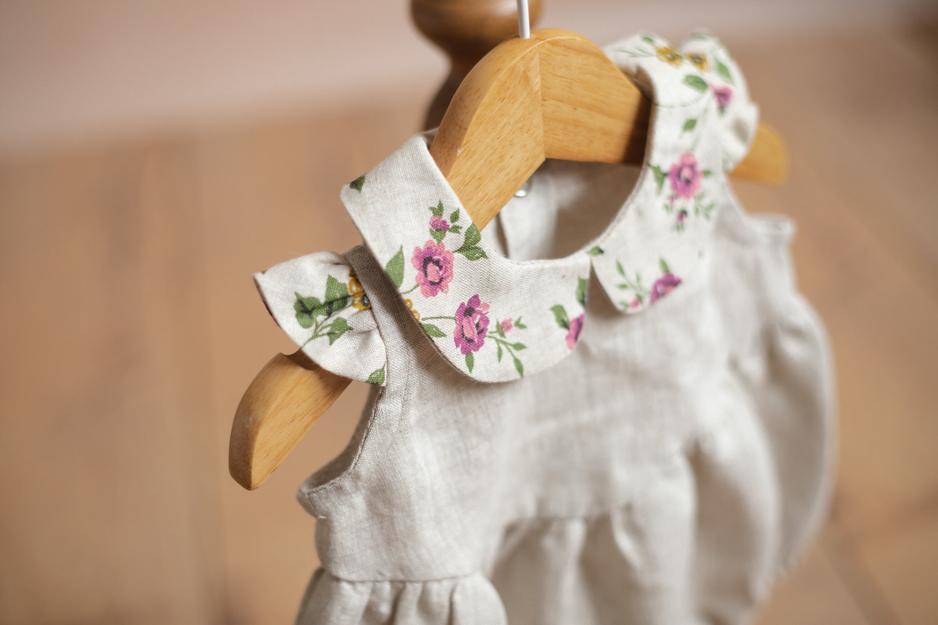 Baby Linen Sets, Baby Girl Linen Romper, Baby Linen Apparel, Linen Boho Dress, Newborn Girl Coming Home outfit, Newborn Photography Outfit