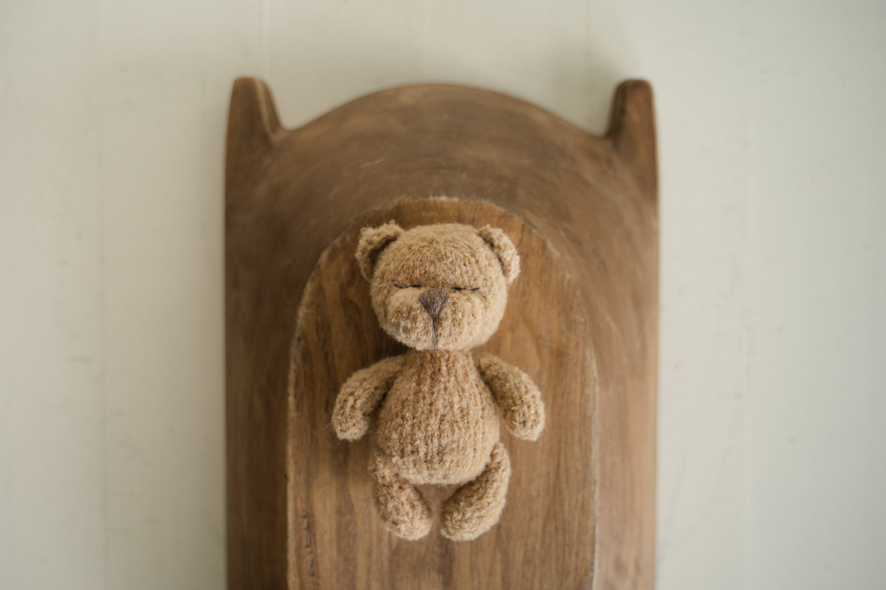 Boucle Newborn Knitted Teddy Bear, Baby Bear Crochet Toy, Newborn Photography Prop, Newborn Knitted Toy Bear, Boucle Stuffed Toy Bear