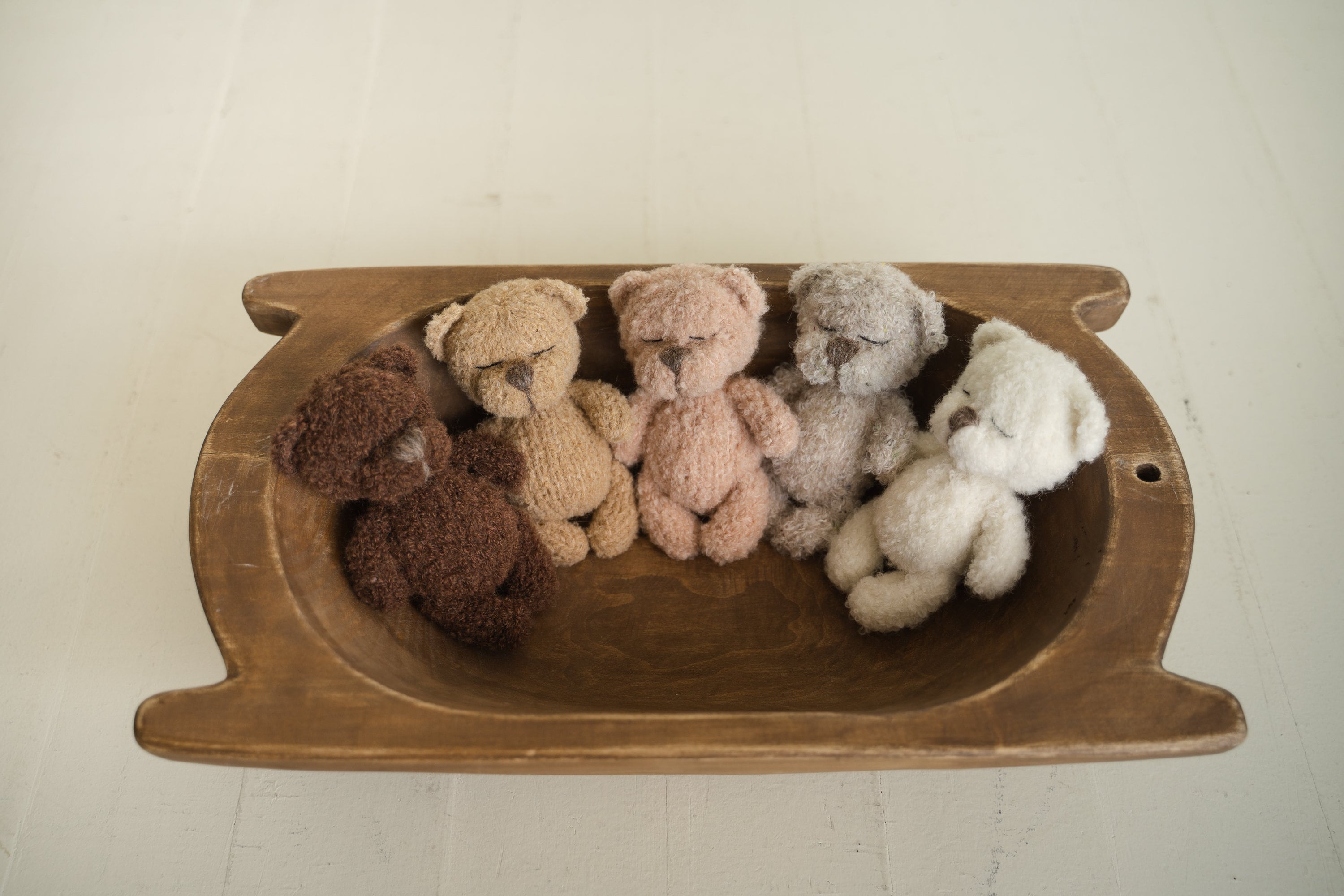 Boucle Newborn Knitted Teddy Bear, Baby Bear Crochet Toy, Newborn Photography Prop, Newborn Knitted Toy Bear, Boucle Stuffed Toy Bear