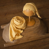 Newborn Photo Wrap with Newborn Sleep Hat, Newborn Stretch Wrap for Photography, Newborn photography props, Newborn Posing Fabric