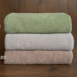 Fluffy wool newborn photography backdrop with matching pillow