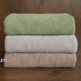 Fluffy wool newborn photography backdrop with matching pillow
