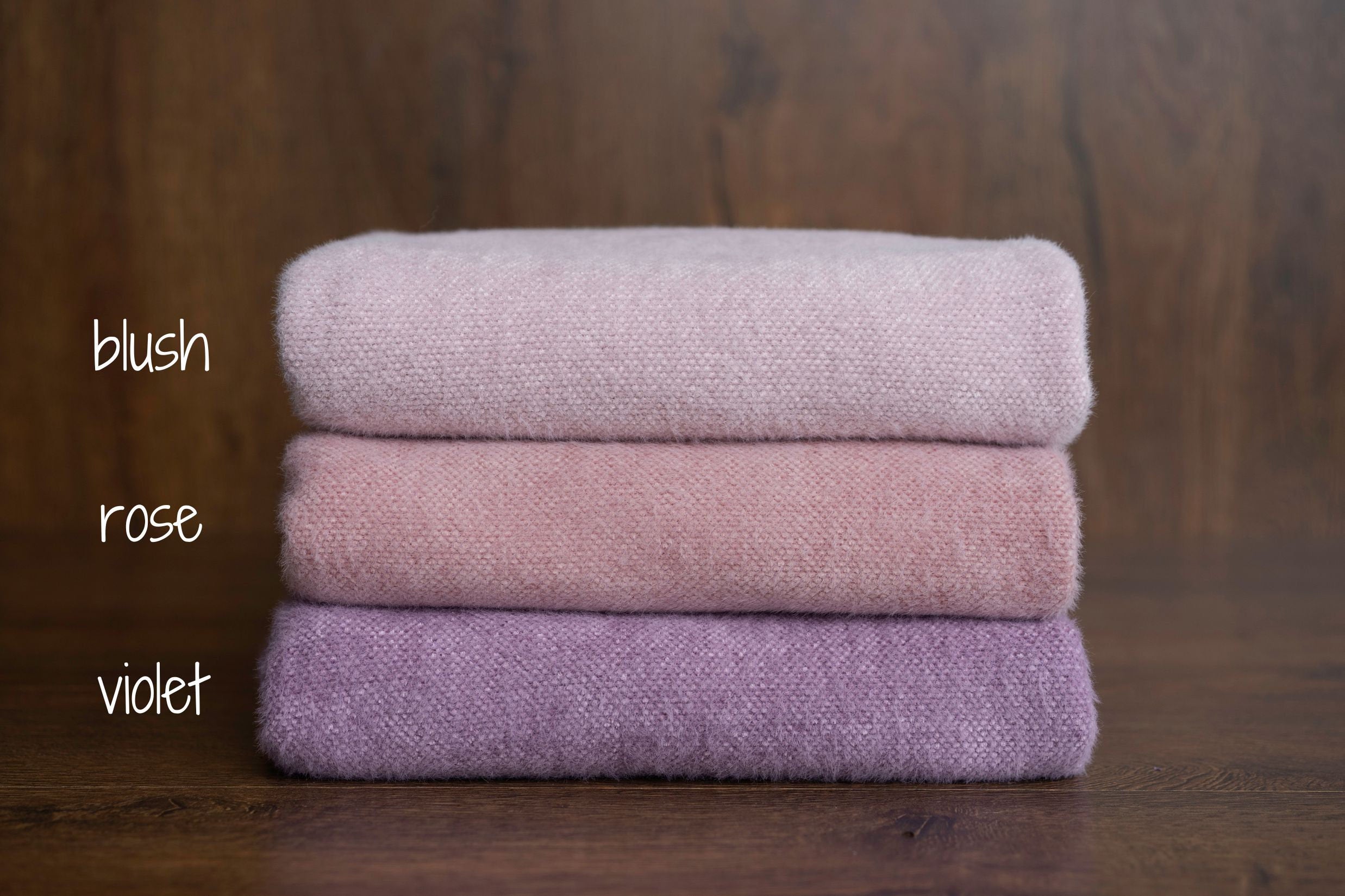 Fluffy wool newborn photography backdrop with matching pillow