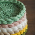 Newborn Merino Wool Nest Blanket,Round Chunky Knit Blanket,Baby Photography Basket Filler Nest Wool Roving,White Knit Blanket,Newborn braid