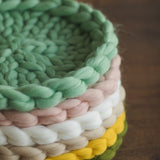 Newborn Merino Wool Nest Blanket,Round Chunky Knit Blanket,Baby Photography Basket Filler Nest Wool Roving,White Knit Blanket,Newborn braid