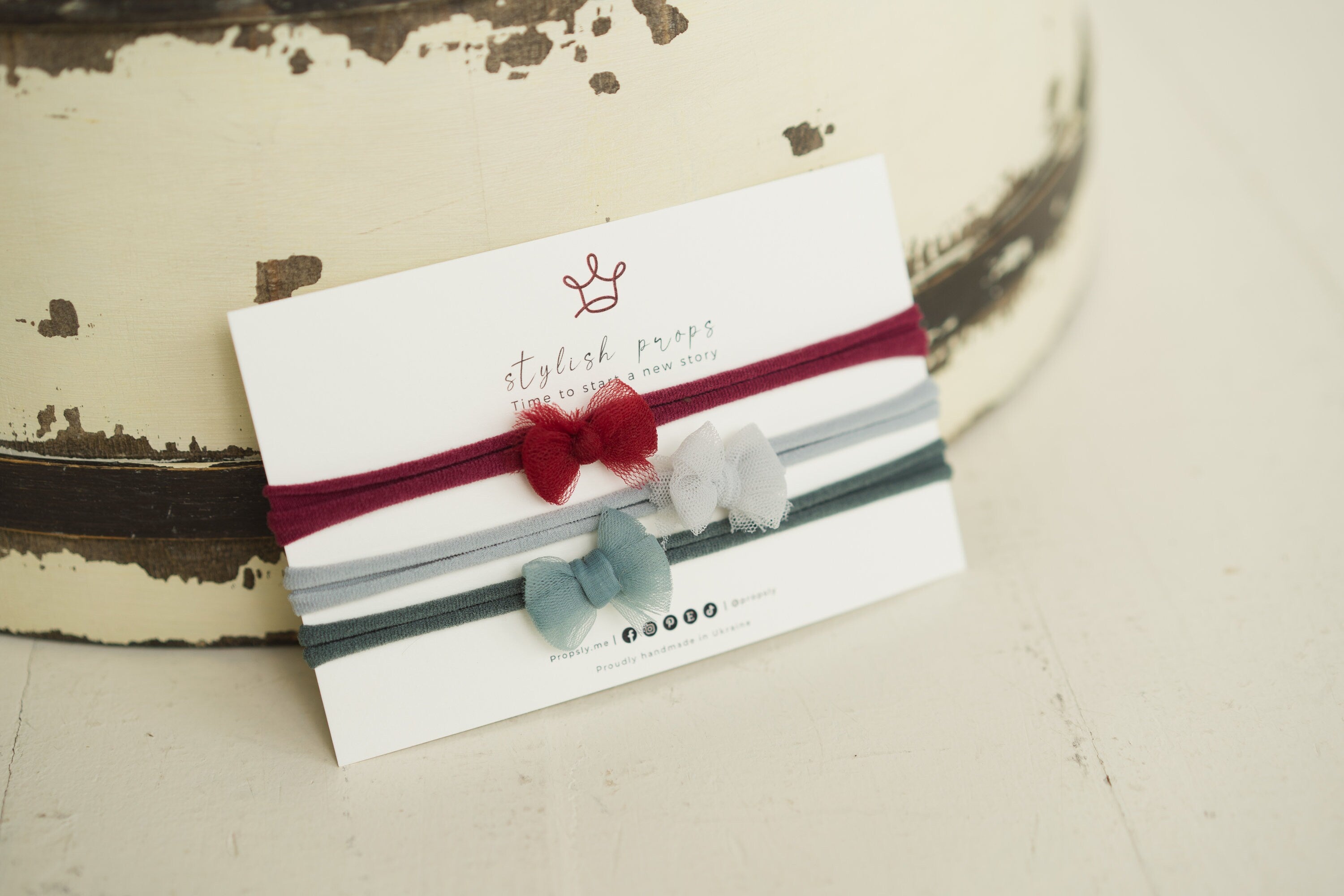 Newborn Bows Headband for Photography, Small Bows Newborn Tieback, Newborn Headband Girl, Newborn girl headband, Newborn photography props