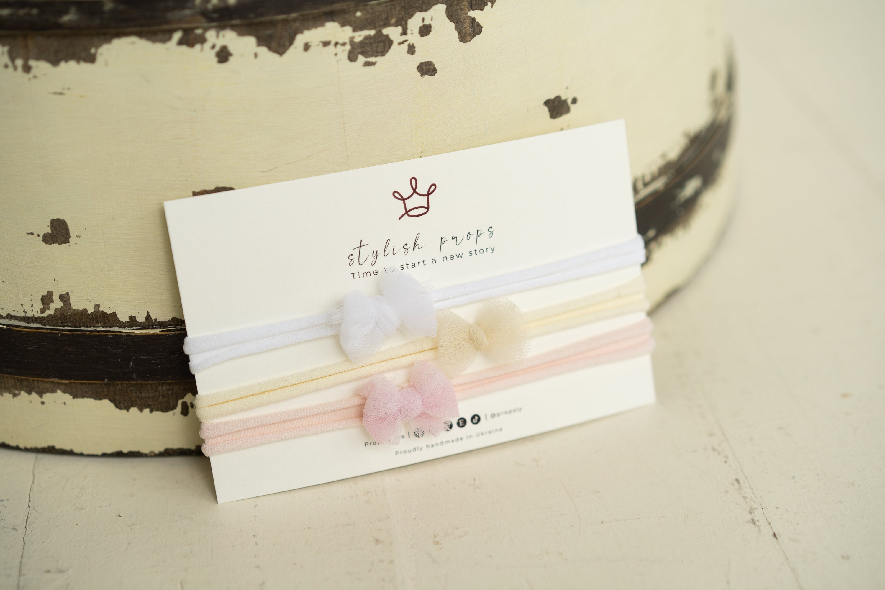 Newborn Bows Headband for Photography, Small Bows Newborn Tieback, Newborn Headband Girl, Newborn girl headband, Newborn photography props