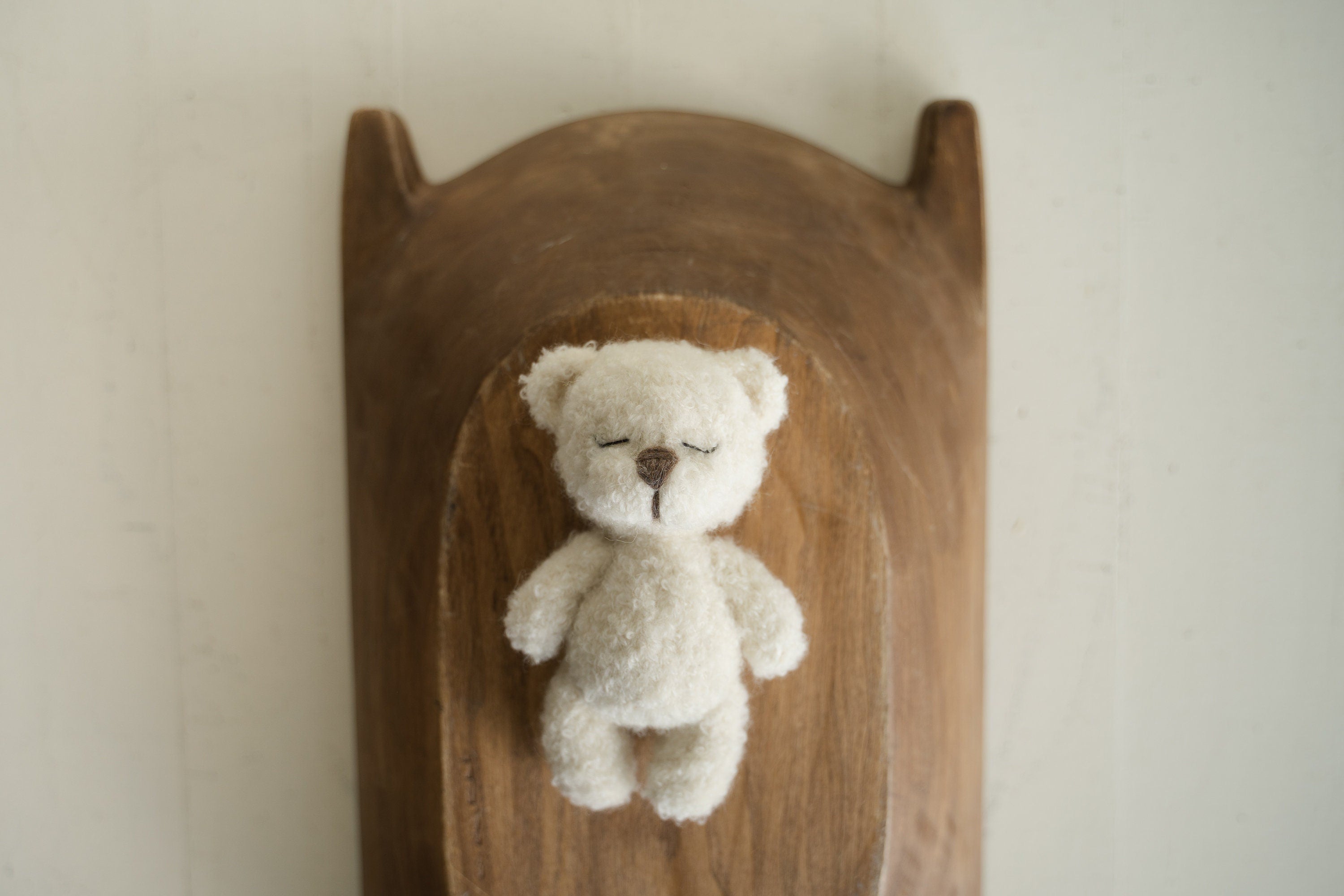 Boucle Newborn Knitted Teddy Bear, Baby Bear Crochet Toy, Newborn Photography Prop, Newborn Knitted Toy Bear, Boucle Stuffed Toy Bear