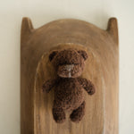 Boucle Newborn Knitted Teddy Bear, Baby Bear Crochet Toy, Newborn Photography Prop, Newborn Knitted Toy Bear, Boucle Stuffed Toy Bear