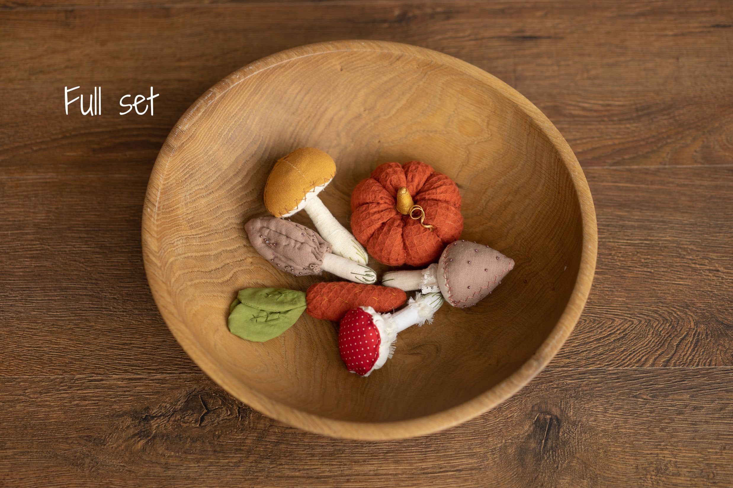 Newborn Fall Decor Autumn Photo Props, Newborn Pumpkin Decor, Newborn Mushroom Photo Prop, Newborn Photography Props Set, Carrot Fabric Toy