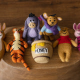 Newborn Teddy Bear Felted Photo Props, Newborn Felted Tiger Toy for Photography, Newborn Felted Honey Pot, Newborn Photography Props