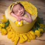 Newborn Felted Flower Photo Toy, Needle Felted Mini Flowers, Newborn Felted Props for Girl, Newborn Photography Props, Felt Flower Decor