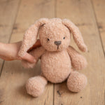 Boucle Knitted Bunny Toy with Bunny Outfit for Newborn Photography Props, Newborn Rabbit Outfit, Newborn Knitted Outfit, Newborn Bunny Ears