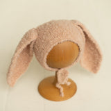 Boucle Knitted Bunny Toy with Bunny Outfit for Newborn Photography Props, Newborn Rabbit Outfit, Newborn Knitted Outfit, Newborn Bunny Ears