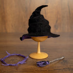 Newborn Witch Hat Felted Photo Prop, Newborn Wizard Outfit, Newborn Halloween Costume, Newborn Witch Outfit Girl, Newborn Photography Prop
