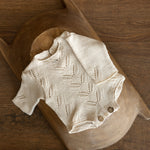 Natural Newborn Crochet Romper and Bonnet Set, Newborn Knitted Outfit, Newborn Photography props set, Crochet Coming Home Outfit for Girl