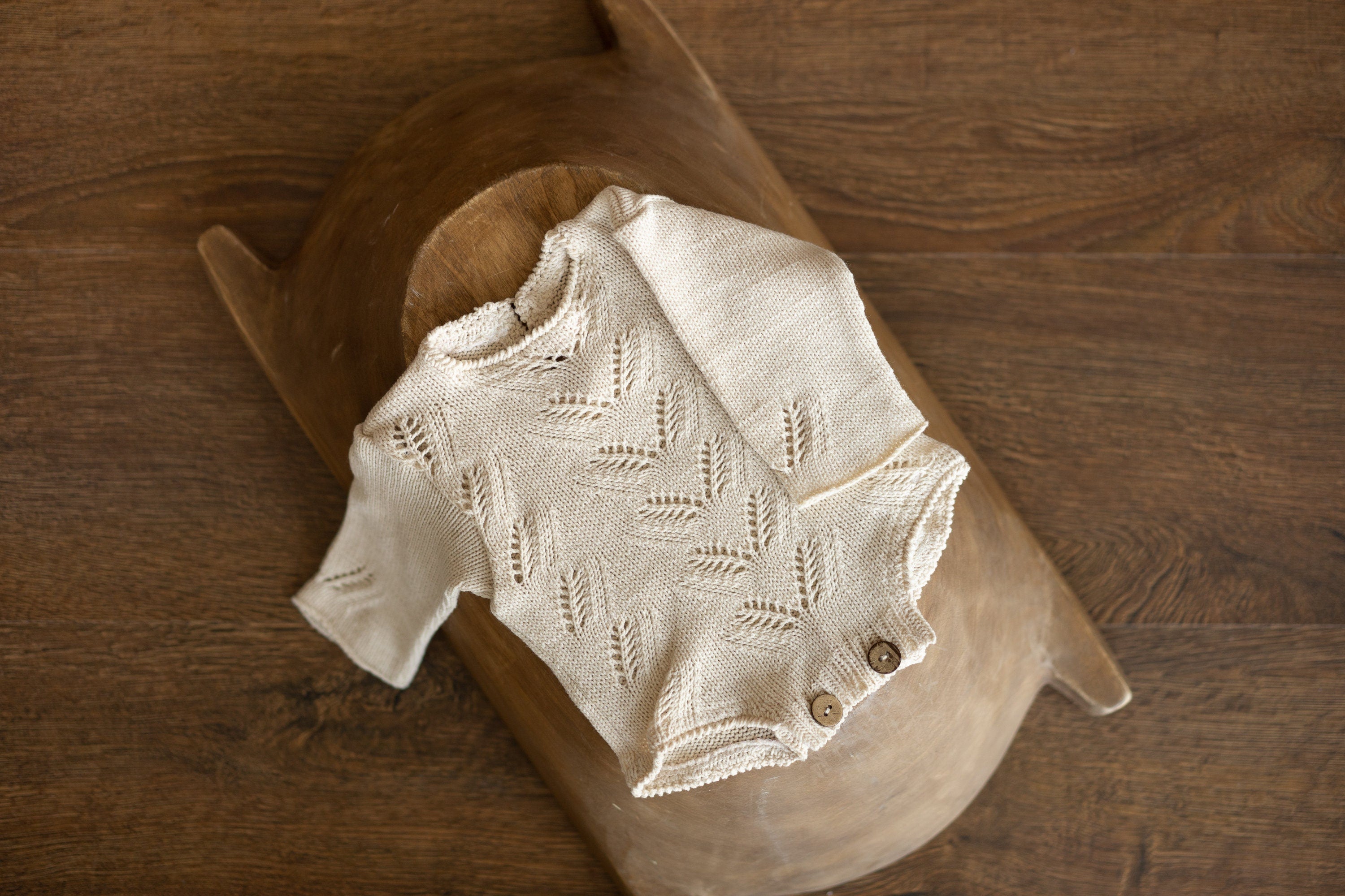 Natural Newborn Crochet Romper and Bonnet Set, Newborn Knitted Outfit, Newborn Photography props set, Crochet Coming Home Outfit for Girl