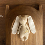 Newborn Linen Stuffed Animal Toys Bear and Bunny Dolls, Hand Embroidered Neutral Unisex Timeless Newborn Teddy Bear Toy, Newborn Bunny Props