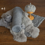 Gray Newborn Photography Props, Newborn Knitted Blanket, Newborn Posing Fabric BeanBag Backdrop, Newborn Fabric Backdrop, Newborn Knit Wrap