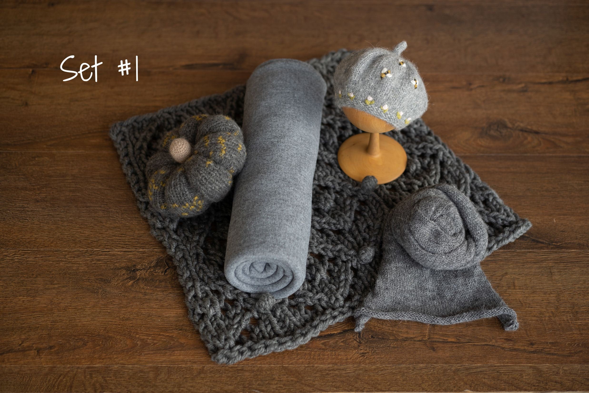Gray Newborn Photography Props, Newborn Knitted Blanket, Newborn Posing Fabric BeanBag Backdrop, Newborn Fabric Backdrop, Newborn Knit Wrap