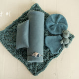 Newborn Photography Props, Newborn Knitted Blanket, Newborn Posing Fabric BeanBag Backdrop, Newborn Fabric Backdrop, Newborn Posing Pillow