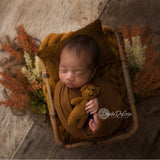 Newborn Photo Props Set, Newborn Merino Wool Blanket, Newborn Posing Pillow, Newborn Photography Props, Newborn Posing Fabric Wrap