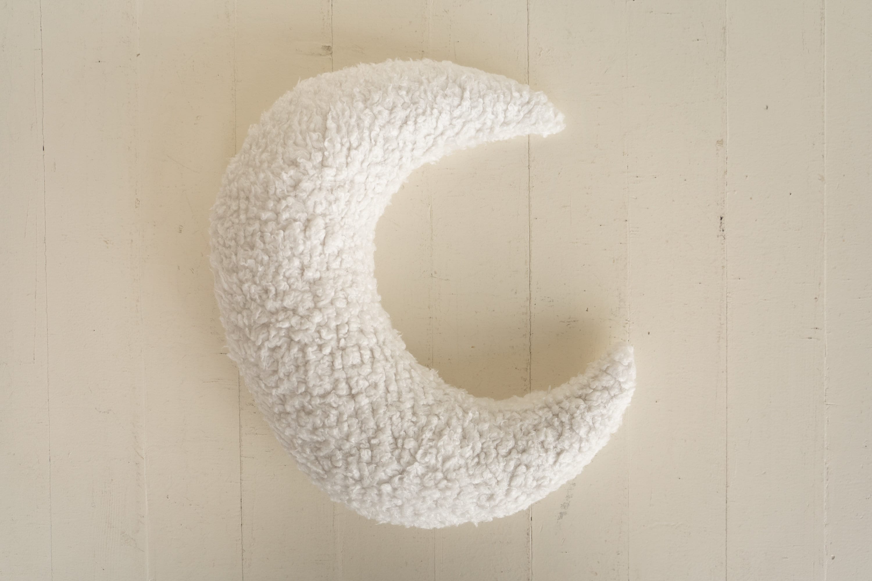 Removable Newborn Moon Pillow Props for Newborn Photography, Newborn Photography Moon Prop Set, Newborn Posing Pillow, Curly Faux Fur Fabric