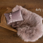 Newborn Velvet Pillow and Fur Set, Velvet Newborn Headband Girl, Newborn Rabbit Fur, Newborn Photography Props Set, Newborn Posing Pillow