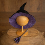 Newborn Witch Hat Felted Photo Prop, Newborn Wizard Outfit, Newborn Halloween Costume, Newborn Witch Outfit Girl, Newborn Photography Prop