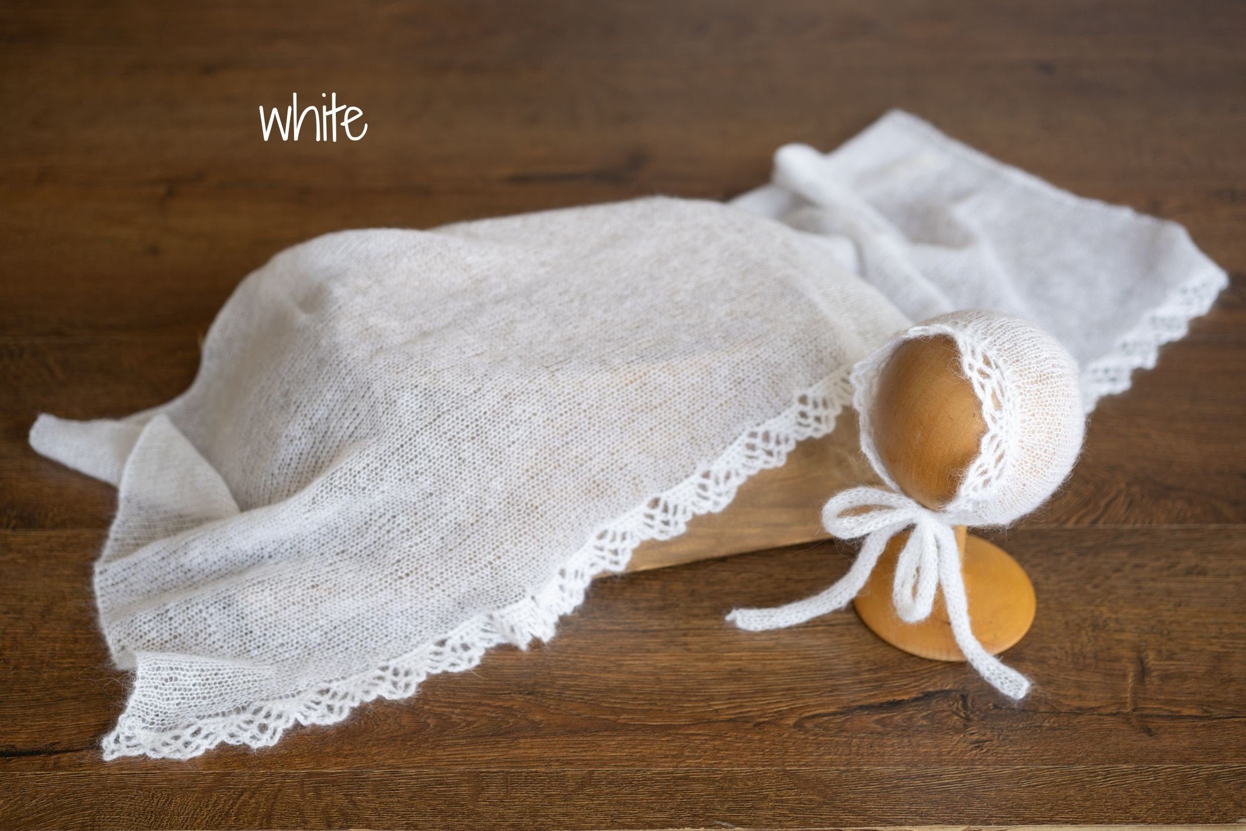Newborn Knitted Wrap and Bonnet Set, Newborn Knit Bonnet, Newborn Knit Wrap, Newborn photography props, Newborn Bonnet Prop, Newborn Layer
