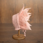 Baby Flower Felt Hat, Flower Newborn Merino Wool Felted Rug Set with Felted Hat for Girl, Newborn Photography props,Newborn Felted Props Set