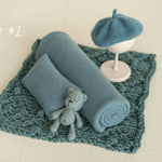 Newborn Photography Props, Newborn Knitted Blanket, Newborn Posing Fabric BeanBag Backdrop, Newborn Fabric Backdrop, Newborn Posing Pillow
