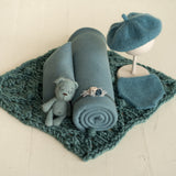 Newborn Photography Props, Newborn Knitted Blanket, Newborn Posing Fabric BeanBag Backdrop, Newborn Fabric Backdrop, Newborn Posing Pillow