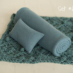 Newborn Photography Props, Newborn Knitted Blanket, Newborn Posing Fabric BeanBag Backdrop, Newborn Fabric Backdrop, Newborn Posing Pillow