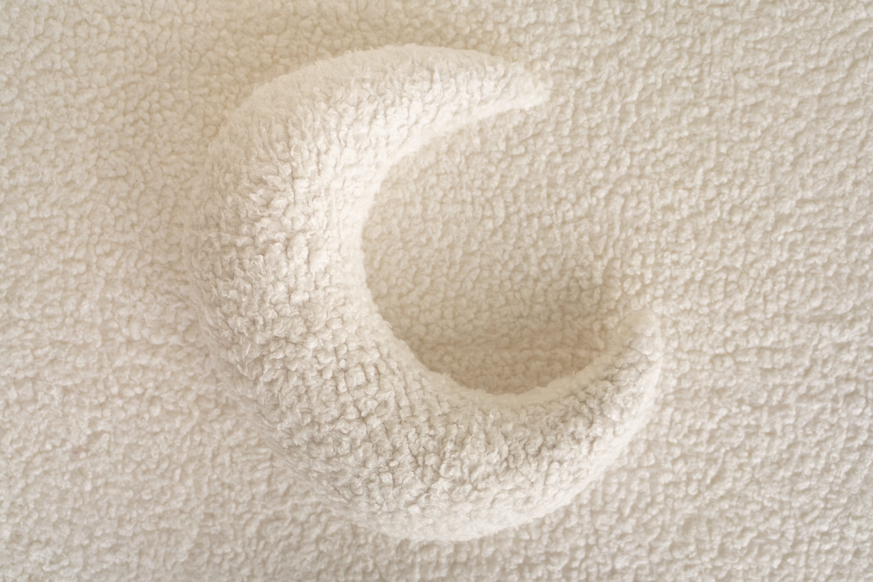 Removable Newborn Moon Pillow Props for Newborn Photography, Newborn Photography Moon Prop Set, Newborn Posing Pillow, Curly Faux Fur Fabric