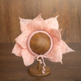 Baby Flower Felt Hat, Flower Newborn Merino Wool Felted Rug Set with Felted Hat for Girl, Newborn Photography props,Newborn Felted Props Set