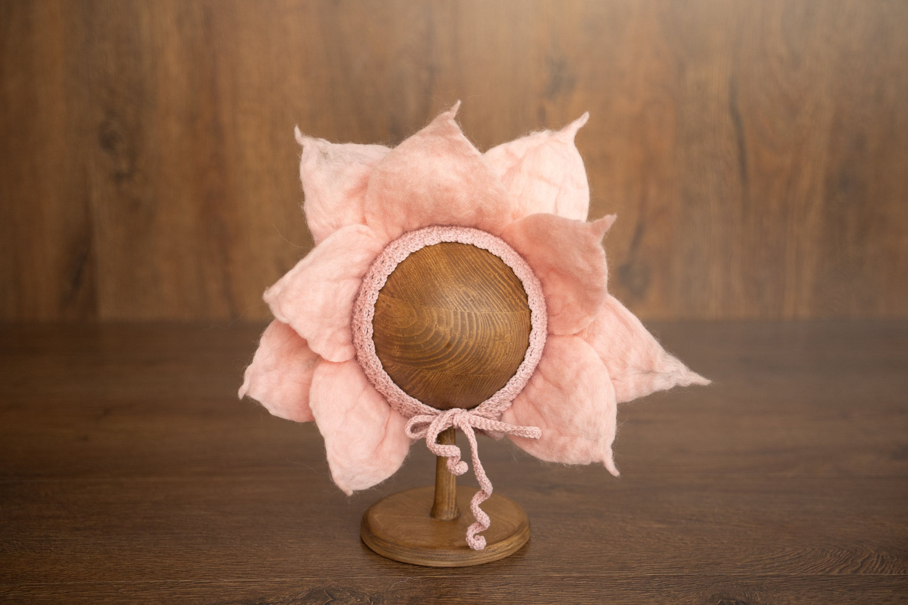 Baby Flower Felt Hat, Flower Newborn Merino Wool Felted Rug Set with Felted Hat for Girl, Newborn Photography props,Newborn Felted Props Set