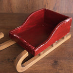 Rustic Wooden Baby Sleigh – Christmas Photo Prop for Newborn Photography, Christmas Newborn Wooden Sled, Christmas Newborn Photo Props