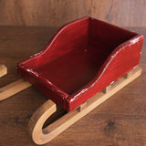 Rustic Wooden Baby Sleigh – Christmas Photo Prop for Newborn Photography, Christmas Newborn Wooden Sled, Christmas Newborn Photo Props