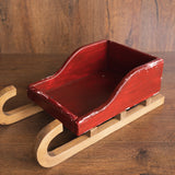 Rustic Wooden Baby Sleigh – Christmas Photo Prop for Newborn Photography, Christmas Newborn Wooden Sled, Christmas Newborn Photo Props