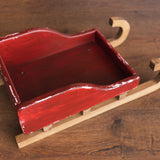 Rustic Wooden Baby Sleigh – Christmas Photo Prop for Newborn Photography, Christmas Newborn Wooden Sled, Christmas Newborn Photo Props